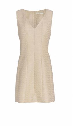 Style 1-330006898-1498 Marie Oliver Nude Size 4 Polyester Shiny Tweed Cocktail Dress on Queenly