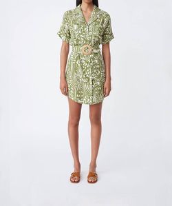 Style 1-3602679460-2696 Suncoo Green Size 12 Belt Pockets Sleeves Cocktail Dress on Queenly