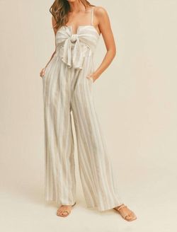 Style 1-4226694925-2791 MIOU MUSE Nude Size 12 Floor Length Tall Height Jumpsuit Dress on Queenly