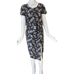 Style 1-4233116439-2791 Viereck Black Size 12 Spandex Plus Size Print Cocktail Dress on Queenly