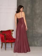 Style DM 10830 Dave and Johnny Red Size 14 Burgundy Shiny Floor Length A-line Dress on Queenly
