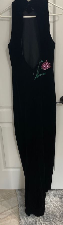 Nights by sherri Black Size 6 Medium Height Floor Length Prom A-line Dress on Queenly