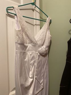 Teeze Me White Size 4 Square Bachelorette Cocktail Dress on Queenly