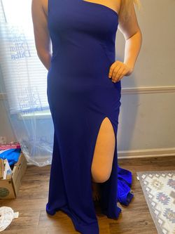 Blue Size 16 Side slit Dress on Queenly