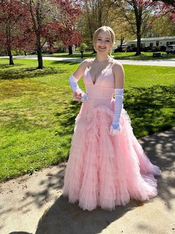 Sherri Hill Pink Size 4 50 Off Plunge Prom Free Shipping Ball gown on Queenly
