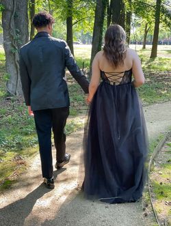 David's Bridal Black Size 8 Military Ball gown on Queenly