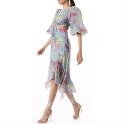 Alice + Olivia Multicolor Size 2 Sleeves Polyester Cocktail Dress on Queenly