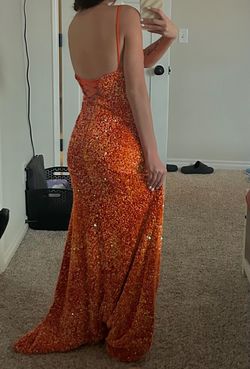 Orange Size 4 Side slit Dress on Queenly