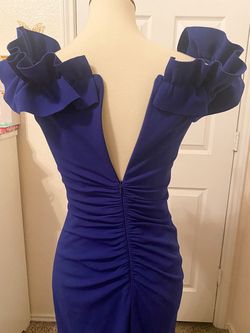 Style 4914X Xscape Royal Blue Size 6 4914x Mermaid Dress on Queenly