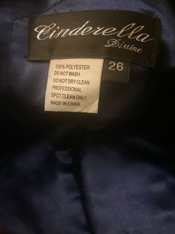 Cinderella Divine Blue Size 26 Plus Size Jersey Medium Height Side slit Dress on Queenly