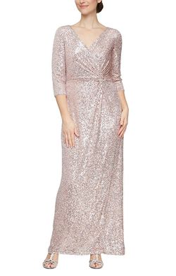 Style 8196646 Alex Evening Pink Size 10 Tall Height Straight Dress on Queenly