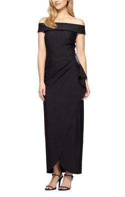Style 134164 Alex Evening Black Size 14 Plus Size Military Tall Height Straight Dress on Queenly