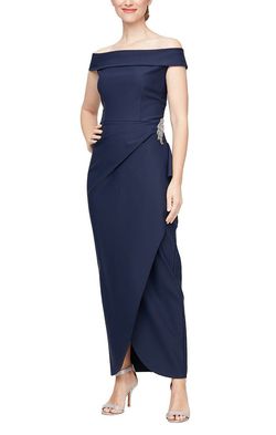 Style 134164 Alex Evening Blue Size 16 Navy 134164 Straight Dress on Queenly