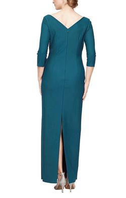 Style 8134289 Alex Evening Green Size 6 Black Tie Military Straight Dress on Queenly