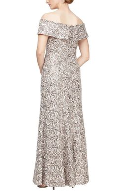 Style 81122532 Alex Evening Silver Size 14 Military Floor Length Tall Height Plus Size Mermaid Dress on Queenly