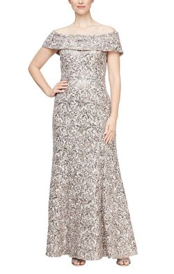 Style 81122532 Alex Evening Silver Size 18 81122532 Plus Size Floor Length Mermaid Dress on Queenly