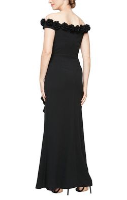 Style 8160404 Alex Evening Black Tie Size 12 Tall Height Side slit Dress on Queenly