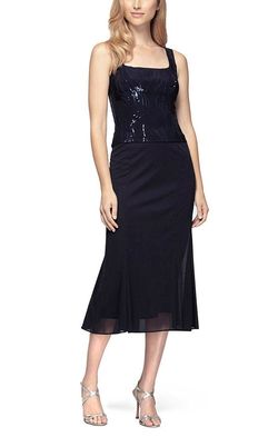 Style 196267 Alex Evening Blue Size 16 196267 Navy Cocktail Dress on Queenly