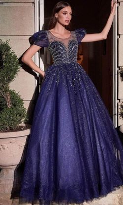 Style B702 Cinderella Divine Blue Size 6 Sweetheart Navy B702 Ball gown on Queenly