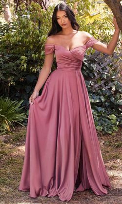 Style 7493 Cinderella Divine Pink Size 8 Satin 7493 A-line Dress on Queenly