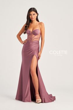 Style CL5140 Colette By Mon Cheri Pink Size 2 Cl5140 Sheer Side slit Dress on Queenly