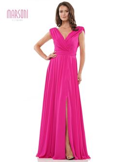 Style M251 Colors Hot Pink Size 12 Barbiecore Plus Size A-line Dress on Queenly