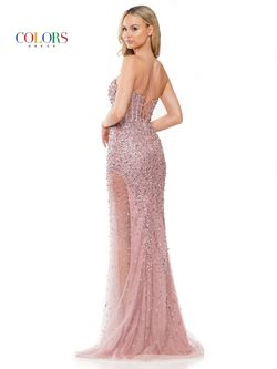 Style 3307 Colors Gold Size 10 Floor Length Side slit Dress on Queenly