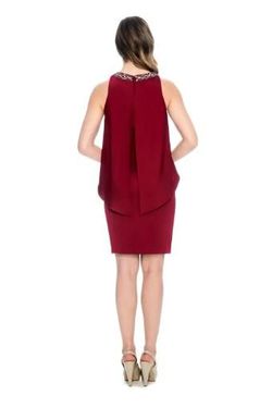 Style 184202 Decode Red Size 12 184202 Mini Burgundy Cocktail Dress on Queenly