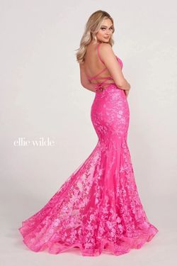 Style EW34009 Ellie Wilde By Mon Cheri Blue Size 2 Pageant Ew34009 Sequined Corset Mermaid Dress on Queenly