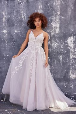 Style EW35113 Ellie Wilde By Mon Cheri White Size 0 Ew35113 Tall Height A-line Dress on Queenly
