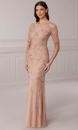 Style 40421 House Of Wu Pink Size 10 Rose Gold Sleeves Mermaid Dress on Queenly