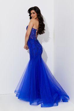 Style 7539 Jasz Couture Royal Blue Size 0 Pageant Mermaid Dress on Queenly
