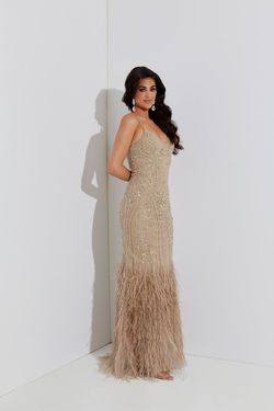 Style 7565 Jasz Couture Nude Size 12 7565 Tall Height Pageant Mermaid Dress on Queenly