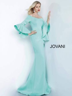 Style 7065 Jovani Blue Size 12 Pageant Plus Size Mermaid Dress on Queenly