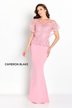 Style CB131 Mon Cheri Pink Size 6 Cb131 Floor Length Jewelled Mermaid Dress on Queenly