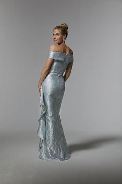 Style 72926 MoriLee Blue Size 10 Jewelled Tall Height Floor Length Mermaid Dress on Queenly