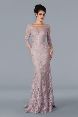 Style 22354 Stella Couture Pink Size 14 Plus Size Lace Mermaid Dress on Queenly