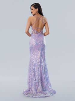 Style 24115 Stella Couture Purple Size 6 Lavender Military Mermaid Dress on Queenly
