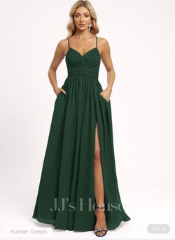 Jjs house Green Size 22 Jersey Plus Size Floor Length A-line Dress on Queenly