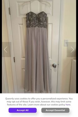 Lucci Lu Gray Size 4 Prom Military A-line Dress on Queenly