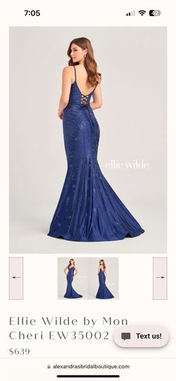 Style 35002 Ellie Wilde Black Size 12 Jersey 35002 Pageant Mermaid Dress on Queenly