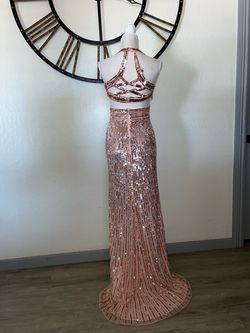 Style #5390 Mac Duggal Pink Size 0 Black Tie #5390 Straight Dress on Queenly
