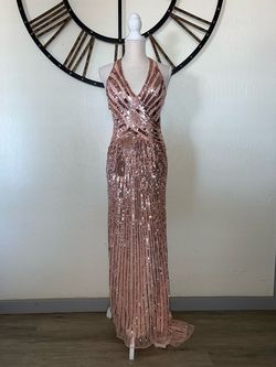 Style #5390 Mac Duggal Pink Size 0 Prom Halter #5390 50 Off Straight Dress on Queenly