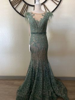 Style #79230 Mac Duggal Green Size 2 Pageant Mermaid Dress on Queenly