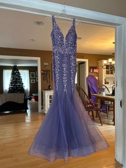 Jovani Purple Size 4 Pageant Floor Length Mermaid Dress on Queenly