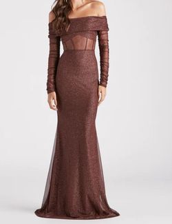 Style 05002-7499 Windsor Brown Size 0 Free Shipping Floor Length Mermaid Dress on Queenly