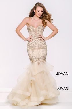 Style 36984 Jovani Gold Size 4 50 Off Floor Length Mermaid Dress on Queenly