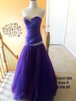 Sherri Hill Purple Size 0 Jewelled 50 Off Ball gown on Queenly