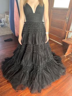Sherri Hill Black Size 6 Prom Pageant Ball gown on Queenly