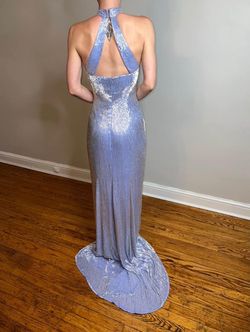 Style Custom Sherri Hill Purple Size 2 Prom Side slit Dress on Queenly